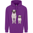 Anatolian Shepherd Dog and Puppy Childrens Kids Hoodie Purple