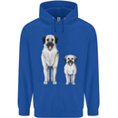 Anatolian Shepherd Dog and Puppy Childrens Kids Hoodie Royal Blue