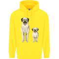 Anatolian Shepherd Dog and Puppy Childrens Kids Hoodie Yellow