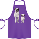 Anatolian Shepherd Dog and Puppy Cotton Apron 100% Organic Purple