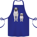 Anatolian Shepherd Dog and Puppy Cotton Apron 100% Organic Royal Blue
