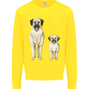 Anatolian Shepherd Dog and Puppy Kids Sweatshirt Jumper Yellow