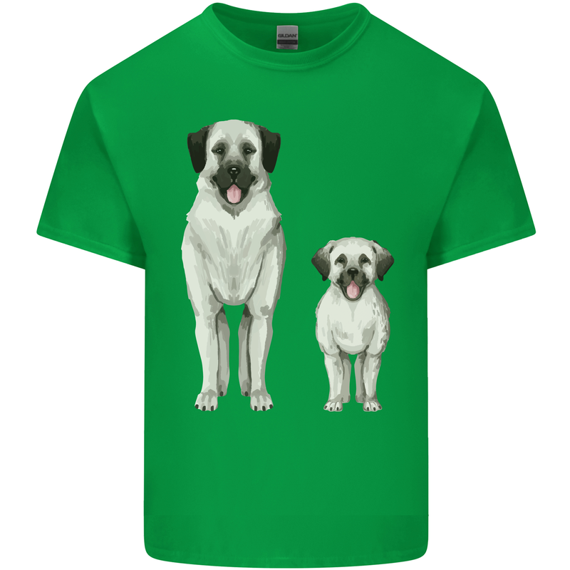 Anatolian Shepherd Dog and Puppy Kids T-Shirt Childrens Irish Green