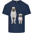Anatolian Shepherd Dog and Puppy Kids T-Shirt Childrens Navy Blue
