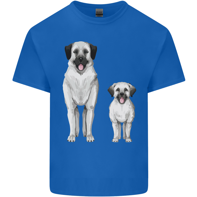 Anatolian Shepherd Dog and Puppy Kids T-Shirt Childrens Royal Blue