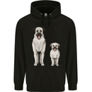 Anatolian Shepherd Dog and Puppy Mens 80% Cotton Hoodie Black