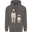 Anatolian Shepherd Dog and Puppy Mens 80% Cotton Hoodie Charcoal