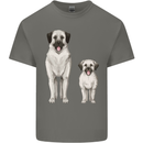 Anatolian Shepherd Dog and Puppy Mens Cotton T-Shirt Tee Top Charcoal