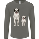 Anatolian Shepherd Dog and Puppy Mens Long Sleeve T-Shirt Charcoal