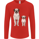 Anatolian Shepherd Dog and Puppy Mens Long Sleeve T-Shirt Red