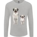 Anatolian Shepherd Dog and Puppy Mens Long Sleeve T-Shirt Sports Grey