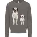 Anatolian Shepherd Dog and Puppy Mens Sweatshirt Jumper Charcoal