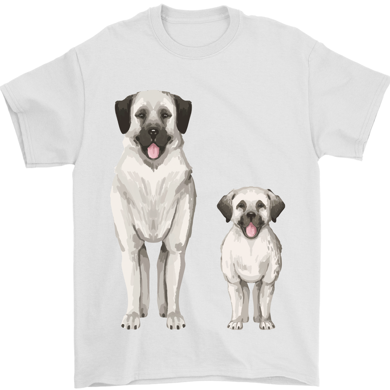 Anatolian Shepherd Dog and Puppy Mens T-Shirt 100% Cotton White