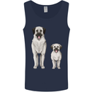 Anatolian Shepherd Dog and Puppy Mens Vest Tank Top Navy Blue