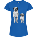 Anatolian Shepherd Dog and Puppy Womens Petite Cut T-Shirt Royal Blue
