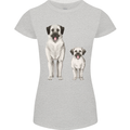 Anatolian Shepherd Dog and Puppy Womens Petite Cut T-Shirt Sports Grey