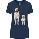 Anatolian Shepherd Dog and Puppy Womens Wider Cut T-Shirt Navy Blue