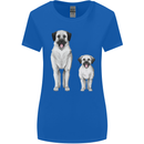Anatolian Shepherd Dog and Puppy Womens Wider Cut T-Shirt Royal Blue