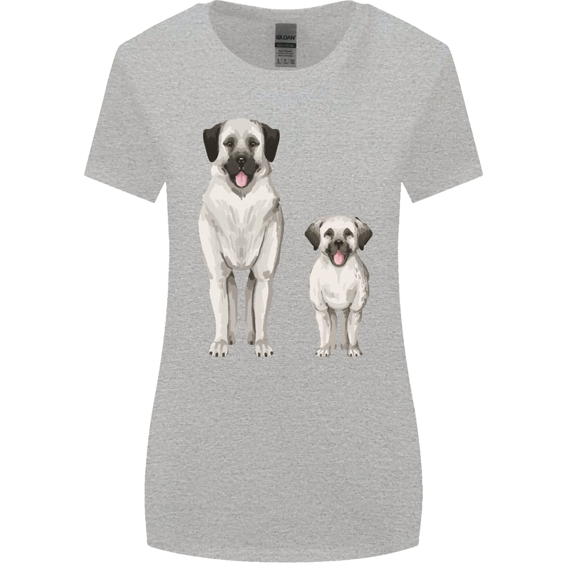 Anatolian Shepherd Dog and Puppy Womens Wider Cut T-Shirt Sports Grey