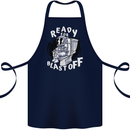 Anatomy of an American Bulldog Funny Dog Cotton Apron 100% Organic Navy Blue