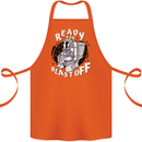 Anatomy of an American Bulldog Funny Dog Cotton Apron 100% Organic Orange