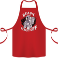 Anatomy of an American Bulldog Funny Dog Cotton Apron 100% Organic Red