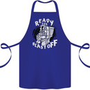 Anatomy of an American Bulldog Funny Dog Cotton Apron 100% Organic Royal Blue