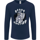 Anatomy of an American Bulldog Funny Dog Mens Long Sleeve T-Shirt Navy Blue