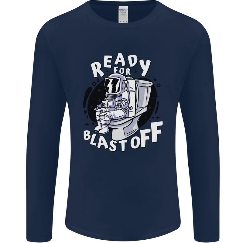Anatomy of an American Bulldog Funny Dog Mens Long Sleeve T-Shirt Navy Blue