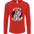 Anatomy of an American Bulldog Funny Dog Mens Long Sleeve T-Shirt Red