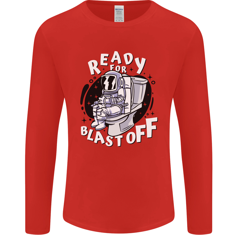 Anatomy of an American Bulldog Funny Dog Mens Long Sleeve T-Shirt Red