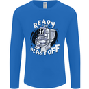 Anatomy of an American Bulldog Funny Dog Mens Long Sleeve T-Shirt Royal Blue