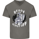 Anatomy of an American Bulldog Funny Dog Mens V-Neck Cotton T-Shirt Charcoal