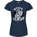 Anatomy of an American Bulldog Funny Dog Womens Petite Cut T-Shirt Navy Blue