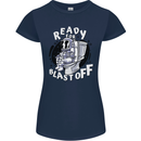 Anatomy of an American Bulldog Funny Dog Womens Petite Cut T-Shirt Navy Blue