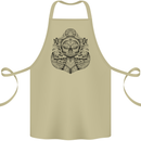 Anchor Skull Sailor Sailing Captain Pirate Ship Cotton Apron 100% Organic Khaki