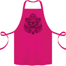 Anchor Skull Sailor Sailing Captain Pirate Ship Cotton Apron 100% Organic Pink