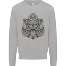 Anchor Skull Sailor Sailing Captain Pirate Ship Kids Sweatshirt Jumper Sports Grey