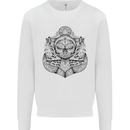 Anchor Skull Sailor Sailing Captain Pirate Ship Kids Sweatshirt Jumper White