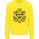 Anchor Skull Sailor Sailing Captain Pirate Ship Kids Sweatshirt Jumper Yellow
