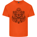 Anchor Skull Sailor Sailing Captain Pirate Ship Kids T-Shirt Childrens Orange
