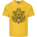 Anchor Skull Sailor Sailing Captain Pirate Ship Kids T-Shirt Childrens Yellow