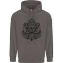 Anchor Skull Sailor Sailing Captain Pirate Ship Mens 80% Cotton Hoodie Charcoal