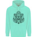 Anchor Skull Sailor Sailing Captain Pirate Ship Mens 80% Cotton Hoodie Peppermint