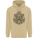 Anchor Skull Sailor Sailing Captain Pirate Ship Mens 80% Cotton Hoodie Sand