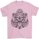 Anchor Skull Sailor Sailing Captain Pirate Ship Mens T-Shirt 100% Cotton Light Pink