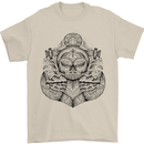 Anchor Skull Sailor Sailing Captain Pirate Ship Mens T-Shirt 100% Cotton Sand