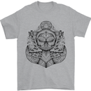 Anchor Skull Sailor Sailing Captain Pirate Ship Mens T-Shirt 100% Cotton Sports Grey