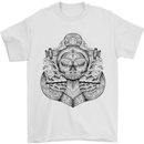 Anchor Skull Sailor Sailing Captain Pirate Ship Mens T-Shirt 100% Cotton White