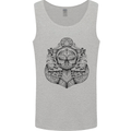 Anchor Skull Sailor Sailing Captain Pirate Ship Mens Vest Tank Top Sports Grey